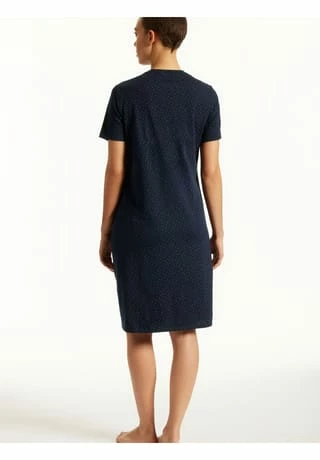 Uncover By SCHIESSER Damen Nachthemd - 1/2 Arm, V-Ausschnitt, Sleepshirt, Muster Dunkelblau 4 Uncover By SCHIESSER Damen Nachthemd - 1/2 Arm, V-Ausschnitt, Sleepshirt, Muster Dunkelblau – Bild 2