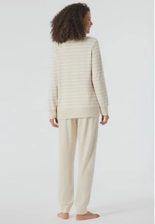 SCHIESSER Essential Stripes Schlafanzug, 2-tlg., Streifen, Für Damen 401 NATUR MELANGE 8 SCHIESSER Essential Stripes Schlafanzug, 2-tlg., Streifen, Für Damen 401 NATUR MELANGE – Bild 6