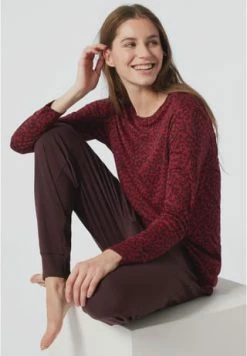 SCHIESSER Schlafanzug, Rundhals, Für Damen 516 BURGUND -SCHIESSER Shop unnamed file 1910