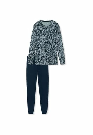 SCHIESSER Pyjama Classic Comfort Fit Blau 3 SCHIESSER Pyjama Classic Comfort Fit Blau
