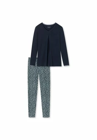 SCHIESSER Pyjama Classic Comfort Fit Blau 3 SCHIESSER Pyjama Classic Comfort Fit Blau