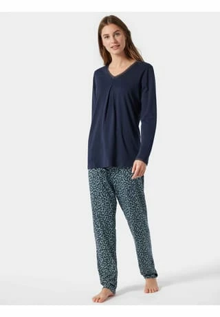 SCHIESSER Pyjama Classic Comfort Fit Blau 4 SCHIESSER Pyjama Classic Comfort Fit Blau – Bild 2