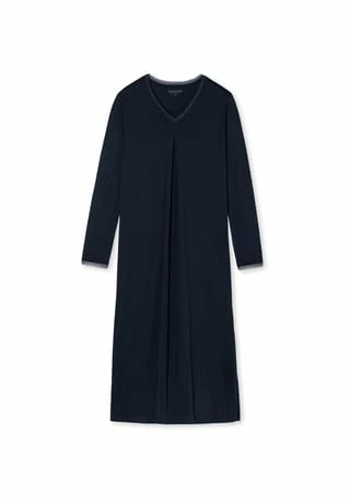 SCHIESSER Nachthemd Classic Comfort Fit Blau 3 SCHIESSER Nachthemd Classic Comfort Fit Blau