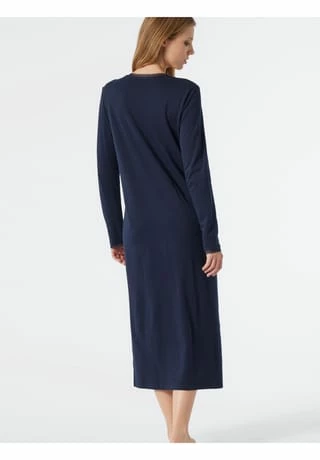 SCHIESSER Nachthemd Classic Comfort Fit Blau 5 SCHIESSER Nachthemd Classic Comfort Fit Blau – Bild 3