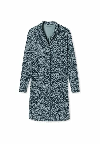 SCHIESSER Nachthemd Classic Comfort Fit Blau 3 SCHIESSER Nachthemd Classic Comfort Fit Blau
