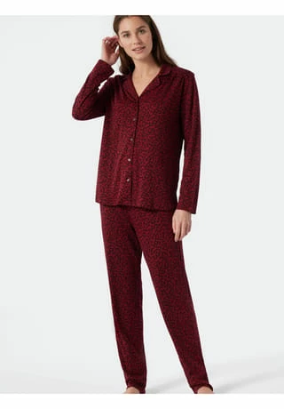 SCHIESSER Pyjama Classic Comfort Fit Rot 4 SCHIESSER Pyjama Classic Comfort Fit Rot – Bild 2