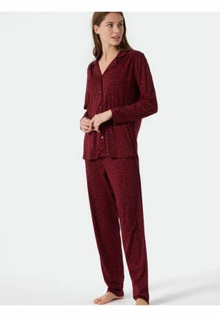 SCHIESSER Pyjama Classic Comfort Fit Rot 6 SCHIESSER Pyjama Classic Comfort Fit Rot – Bild 4