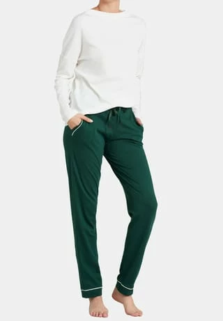 SCHIESSER Hose Lang Mix & Relax Dunkelgrün 6 SCHIESSER Hose Lang Mix & Relax Dunkelgrün – Bild 4