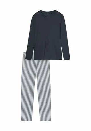 Mey Schlafanzug, Lang, Streifen, Für Damen 804 NACHTBLAU 3 Mey Schlafanzug, Lang, Streifen, Für Damen 804 NACHTBLAU