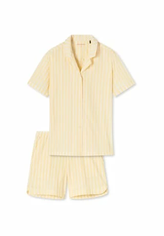SCHIESSER Pyjama Kurz Pyjama Story Gelb 3 SCHIESSER Pyjama Kurz Pyjama Story Gelb