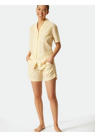 SCHIESSER Pyjama Kurz Pyjama Story Gelb 4 SCHIESSER Pyjama Kurz Pyjama Story Gelb – Bild 2