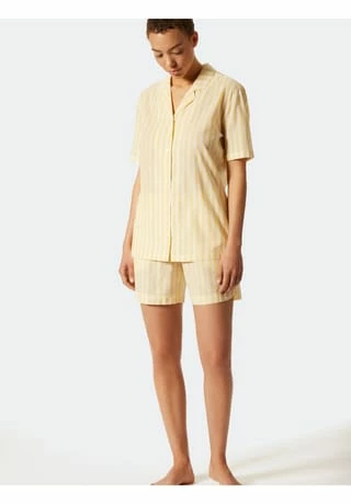 SCHIESSER Pyjama Kurz Pyjama Story Gelb 6 SCHIESSER Pyjama Kurz Pyjama Story Gelb – Bild 4
