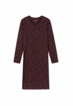 SCHIESSER Sleepshirt Langarm Essentials Comfort Fit Burgund
