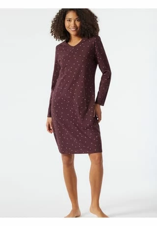 SCHIESSER Sleepshirt Langarm Essentials Comfort Fit Burgund 6 SCHIESSER Sleepshirt Langarm Essentials Comfort Fit Burgund – Bild 4