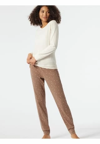 SCHIESSER Schlafanzug Langarm Essentials Comfort Fit Off-White 4 SCHIESSER Schlafanzug Langarm Essentials Comfort Fit Off-White – Bild 2