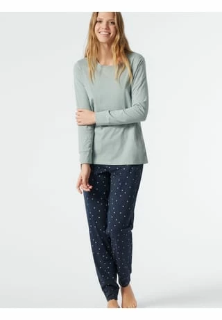 SCHIESSER Schlafanzug Langarm Essentials Comfort Fit Graublau 4 SCHIESSER Schlafanzug Langarm Essentials Comfort Fit Graublau – Bild 2