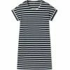 SCHIESSER Sleepshirt Kurzarm Essentials Stripes Green Cotton Dunkelblau