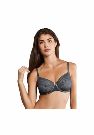 ROSA FAIA Damen Bügel-BH Mit Spitze Fleur Anthrazit 3 ROSA FAIA Damen Bügel-BH Mit Spitze Fleur Anthrazit