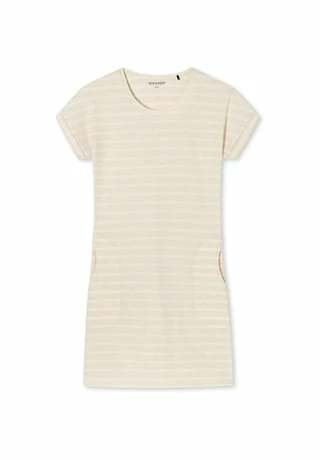 SCHIESSER Sleepshirt Kurzarm Essentials Stripes Green Cotton Natur-Melange 3 SCHIESSER Sleepshirt Kurzarm Essentials Stripes Green Cotton Natur-Melange