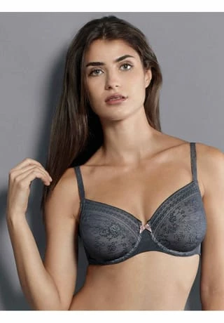 ROSA FAIA Damen Bügel-BH Mit Spitze Fleur Anthrazit 4 ROSA FAIA Damen Bügel-BH Mit Spitze Fleur Anthrazit – Bild 2
