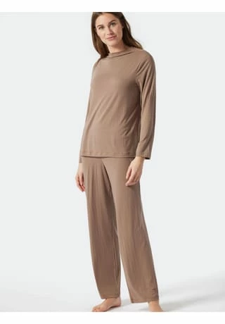 SCHIESSER Pyjama Selected Premium Braun 4 SCHIESSER Pyjama Selected Premium Braun – Bild 2
