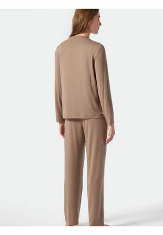 SCHIESSER Pyjama Selected Premium Braun 5 SCHIESSER Pyjama Selected Premium Braun – Bild 3