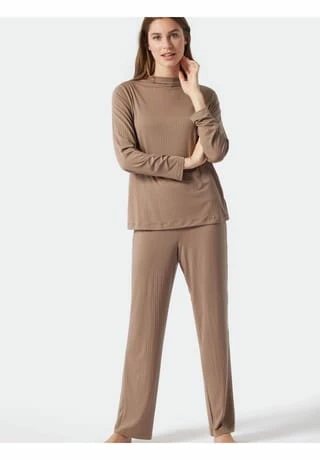SCHIESSER Pyjama Selected Premium Braun 6 SCHIESSER Pyjama Selected Premium Braun – Bild 4