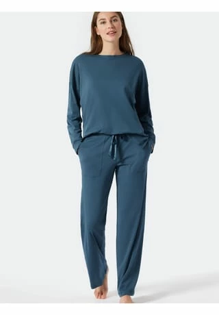 SCHIESSER Pyjama Modern Nightwear Blau 4 SCHIESSER Pyjama Modern Nightwear Blau – Bild 2
