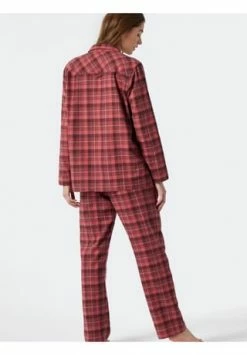 SCHIESSER Schlafanzug Langarm Sleep + Lounge Organic Cotton Hellrot -SCHIESSER Shop unnamed file 2131