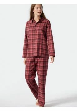 SCHIESSER Schlafanzug Langarm Sleep + Lounge Organic Cotton Hellrot -SCHIESSER Shop unnamed file 2132