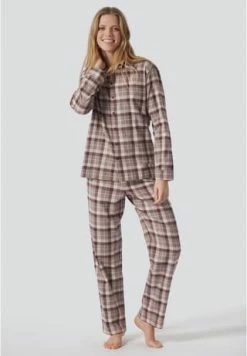 SCHIESSER Schlafanzug, Flanell, Für Damen 612 PFIRSICH -SCHIESSER Shop unnamed file 2144