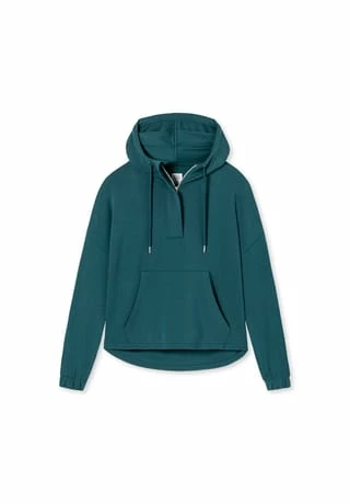 SCHIESSER Damen Oversized Hoodie Blaugrün 3 SCHIESSER Damen Oversized Hoodie Blaugrün