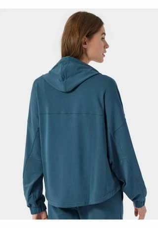 SCHIESSER Damen Oversized Hoodie Blaugrün 5 SCHIESSER Damen Oversized Hoodie Blaugrün – Bild 3