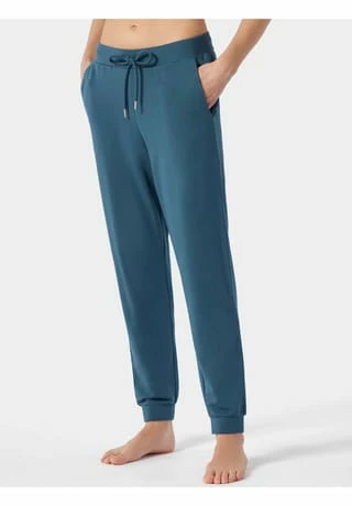 SCHIESSER Damen Pants, Lang Blaugrün 4 SCHIESSER Damen Pants, Lang Blaugrün – Bild 2