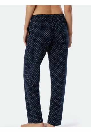 SCHIESSER Schlafanzug Hose Lang Mix & Relax Organic Cotton Dunkelblau Gepunktet 5 SCHIESSER Schlafanzug Hose Lang Mix & Relax Organic Cotton Dunkelblau Gepunktet – Bild 3