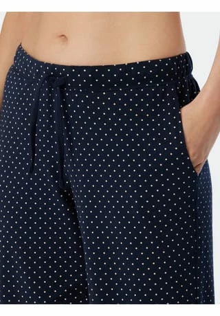 SCHIESSER Schlafanzug Hose Lang Mix & Relax Organic Cotton Dunkelblau Gepunktet 7 SCHIESSER Schlafanzug Hose Lang Mix & Relax Organic Cotton Dunkelblau Gepunktet – Bild 5