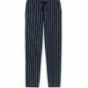 SCHIESSER Schlafanzug Hose Lang Mix & Relax Organic Cotton Dunkelblau Gestreift