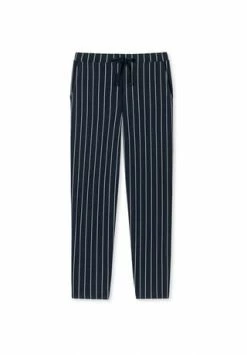 SCHIESSER Shop 15 SCHIESSER Schlafanzug Hose Lang Mix & Relax Organic Cotton Dunkelblau Gestreift
