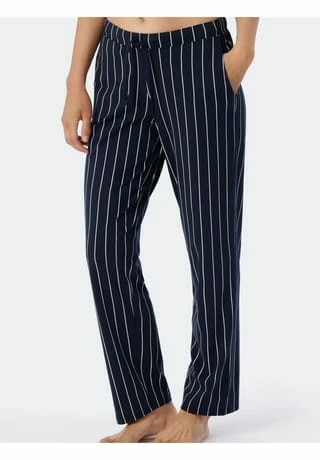 SCHIESSER Schlafanzug Hose Lang Mix & Relax Organic Cotton Dunkelblau Gestreift 5 SCHIESSER Schlafanzug Hose Lang Mix & Relax Organic Cotton Dunkelblau Gestreift – Bild 3