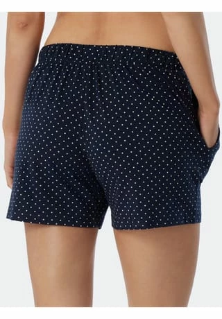 SCHIESSER Schlafanzug Hose Kurz Mix & Relax Organic Cotton Dunkelblau Gepunktet 5 SCHIESSER Schlafanzug Hose Kurz Mix & Relax Organic Cotton Dunkelblau Gepunktet – Bild 3