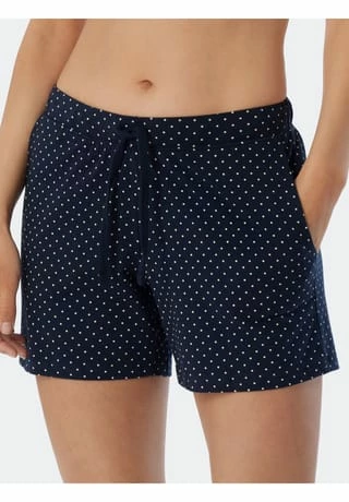SCHIESSER Schlafanzug Hose Kurz Mix & Relax Organic Cotton Dunkelblau Gepunktet 6 SCHIESSER Schlafanzug Hose Kurz Mix & Relax Organic Cotton Dunkelblau Gepunktet – Bild 4