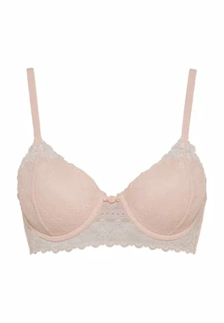 MANGUUN Bügel-BH, Spitze, Schleife, Für Damen 1504 PEACH BLUSH 3 MANGUUN Bügel-BH, Spitze, Schleife, Für Damen 1504 PEACH BLUSH
