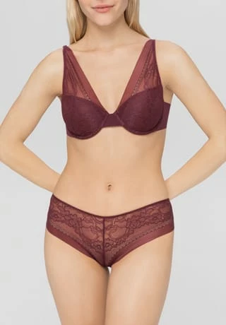 MANGUUN Bügel-BH, Spitze, Tüll, Für Damen 1522 ZINFANDEL 4 MANGUUN Bügel-BH, Spitze, Tüll, Für Damen 1522 ZINFANDEL – Bild 2