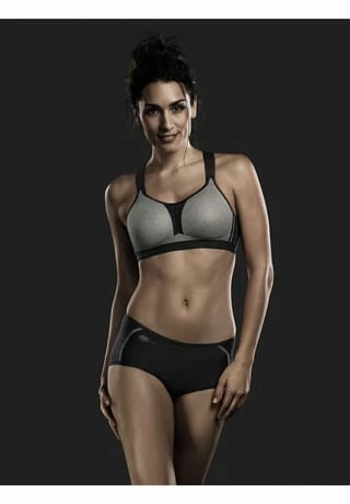 Anita® Sport-BH, Atmungsaktiv, Für Damen Hellgrau Meliert/ Anthrazit 5 Anita® Sport-BH, Atmungsaktiv, Für Damen Hellgrau Meliert/ Anthrazit – Bild 3