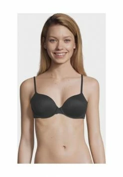 Calvin Klein T-Shirt-BH, Vorgeformte Cups, Bügel, Unifarben, Für Damen Schwarz