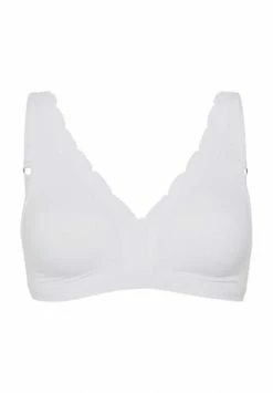 HANRO Cotton Lace Bralette, Uni, Spitze, Für Damen White