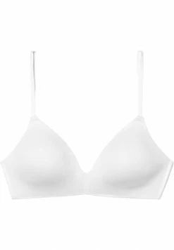 SCHIESSER Damen BH - Bra, Invisible Soft, Ohne Bügel, Gepaddete Cups, Mikrofaser Weiß -SCHIESSER Shop unnamed file 496