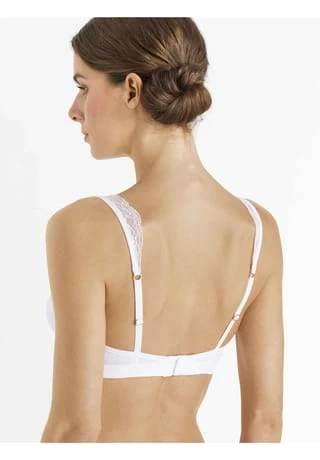 HANRO Cotton Lace Bralette, Uni, Spitze, Für Damen White 5 HANRO Cotton Lace Bralette, Uni, Spitze, Für Damen White – Bild 3