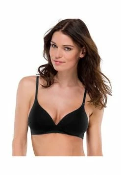 SCHIESSER Damen Schalen-BH Ohne Bügel 95/5 Schwarz