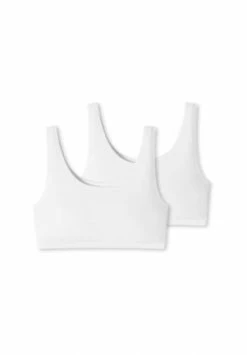 Uncover By SCHIESSER Damen Bustier - Soft Cotton, 2er Pack Weiß